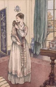 WHEELHOUSE Mary V. 1867-1947,Florence Nightingale with Her Pet Owl At,Duggleby Stephenson (of York) 2022-02-25