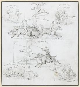 WHEELWRIGHT William Henry,Silly Sports, possibly an illustration for Punch,Mellors & Kirk 2024-01-09