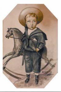 WHELAN Leo 1892-1956,A LITTLE BOY WITH A ROCKING HORSE,1901,Whyte's IE 2007-09-17
