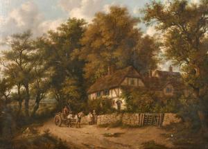 WHICHELO C. John Mayle 1784-1865,A view of a cottage amongst trees,John Nicholson GB 2021-06-25