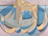 WHINSTON Charlotte 1894-1976,Fishing Nets and Gondolas,Skinner US 2012-05-18