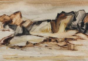 WHIPPMAN Matthew 1901-1973,Abstract Mountain Landscape,1965,Strauss Co. ZA 2023-05-15
