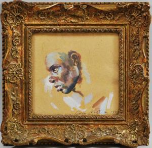 WHISTLER Hector 1900-1900,Portrait Study of a Black Man,Skinner US 2017-07-21