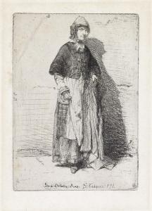 WHISTLER James Abbot McNeill 1834-1903,La Mère Gérard,1858,Swann Galleries US 2014-03-06