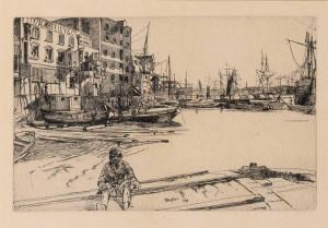 WHISTLER James Abbot McNeill 1834-1903,THE EAGLE WHARF,1859,William Doyle US 2024-04-16