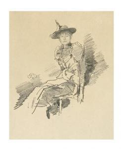 WHISTLER,The Winged Hat.,1890,Swann Galleries US 2009-09-24
