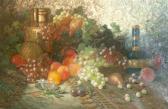 WHITAKER George William,Still Life with Fruit, Flowers and Glasswear,1884,William Doyle 2009-03-11