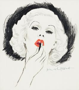 WHITCOMB Jon 1906-1988,Jean Harlow Applying Lipstick,Swann Galleries US 2021-06-24