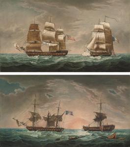 WHITCOMBE Thomas 1763-1824,The capture of the East Indiaman 
Warren Hastings
,Christie's 2008-10-29