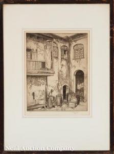 WHITE Charles Henry 1878-1918,Old Spanish Prison, New Orleans,1909,Neal Auction Company 2020-11-22