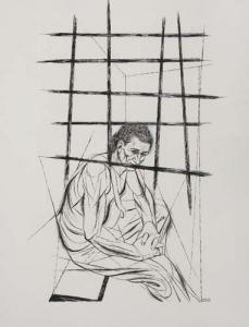 WHITE Charles Wilbert 1918-1979,After Attempting to Escape, Frederick Douglass,1964,Swann Galleries 2007-10-04