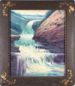 WHITE Cherry FORD 1918-1940,Mountain Scene with Waterfall,1928,Gray's Auctioneers US 2014-08-06