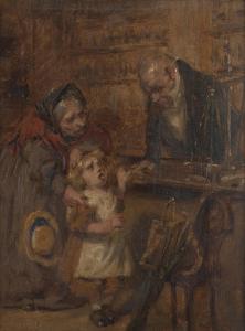 WHITE Daniel Thomas 1861-1890,A scene in a shop with a young child,Leonard Joel AU 2023-03-06