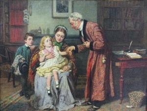 WHITE Daniel Thomas 1861-1890,An Interior Scene with a Mother and her Children i,Halls GB 2014-04-16
