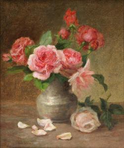 WHITE Edith 1855-1946,Pink Roses,Clars Auction Gallery US 2019-05-19