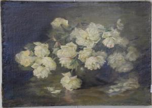 WHITE Edith 1855-1946,Still life of white roses,1891,Nadeau US 2019-05-11