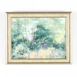 WHITE Elizabeth 1893-1976,Wild Sunflowers in Landscape,Leland Little US 2018-10-13