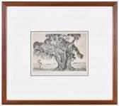 WHITE Elizabeth 1893-1976,Windswept Trees, Pawleys Island,Brunk Auctions US 2023-07-15