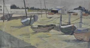 WHITE Geoffrey 1900-1900,The boat yard,1957,Burstow and Hewett GB 2010-09-22