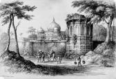 WHITE George Francis 1808-1898,Hindu Temple and Mohomedan Mosque at Benares,Christie's GB 2000-09-21