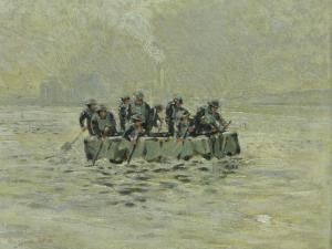 WHITE Hansford,Cadets in improvised boat,1942,Burstow and Hewett GB 2014-04-30