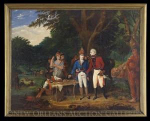 WHITE John Blake,General Marion Inviting a British Officer to Share,New Orleans Auction 2016-03-12