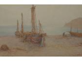 WHITE John 1855-1943,study of fishing boats on a beach,Duke & Son GB 2010-09-30
