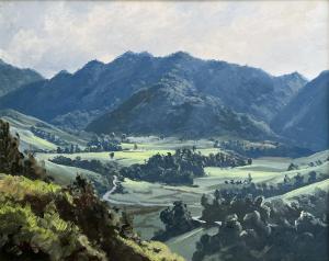 WHITE Jonathan 1938-2021,Diggers Valley,1972,International Art Centre NZ 2023-02-13
