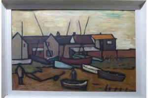 WHITE Kathleen 1909-1996,Boats at Brancaster,Tennant's GB 2015-02-21