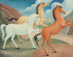 WHITE Lois 1903-1984,Horses,Webb's NZ 2023-08-28