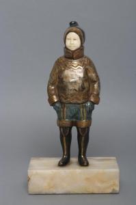 WHITE Mabel H 1900-1900,figure cast as a young Eskimo boy wearing ,Hartleys Auctioneers and Valuers 2022-03-16