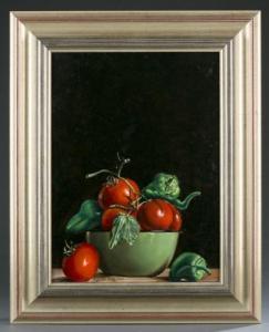 WHITE Robert 1921-2008,Still life of tomato's and peppers,1997,Quinn's US 2015-06-13