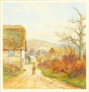 WHITE Sidney Watts 1800-1900,A Figure on a Country Lane,20th Century,John Nicholson GB 2019-10-02