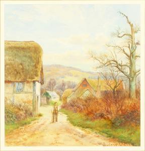 WHITE Sidney Watts 1800-1900,A Figure on a Country Lane,20th Century,John Nicholson GB 2020-01-29