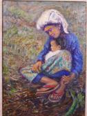 White Sunny,mother and child,Crow's Auction Gallery GB 2017-10-11