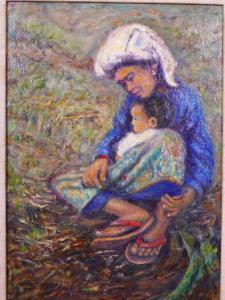 White Sunny,mother and child,Crow's Auction Gallery GB 2017-09-13