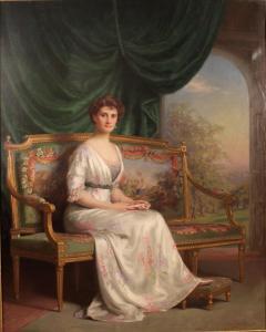 WHITE Sydney M 1900,Nobildonna seduta sul divano,1912,Galleria Sarno IT 2016-05-11