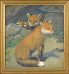 WHITE W.H,portrait of a fox,Pook & Pook US 2014-09-10