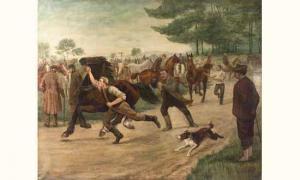 WHITE Walter Louis 1876-1964,“foire aux chevaux”.,1903,Coutau-Begarie FR 2002-06-17