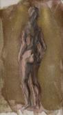 WHITECLIFFE Greg 1954,Standing Female Nude's and Crouching Nude,1981,Webb's NZ 2009-02-24