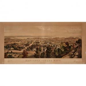 WHITEFIELD Edwin 1816-1892,HAMILTON, CANADA WEST, FROM THE MOUTAIN,1854,Waddington's CA 2019-06-22