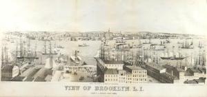 WHITEFIELD Edwin 1816-1892,View of Brooklyn, L.I. / From U.S. Hot,1846,Butterscotch Auction Gallery 2020-03-29