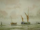 WHITEHEAD ALAN 1952,Fishing boats in low tide,Golding Young & Co. GB 2010-12-04