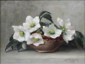 WHITEHEAD Elizabeth,Still life study of anemones in a bowl,1892,Lacy Scott & Knight 2022-09-16