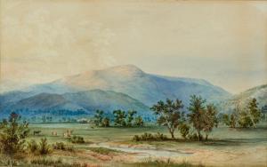WHITEHEAD Isaac 1819-1881,VICTORIAN LANDSCAPE WITH MOUNTAINS,1870,Deutscher and Hackett 2022-04-13