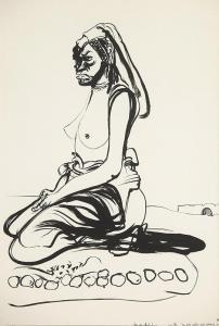 WHITELEY Brett,Fatima - The Lime Seller on theOutskirts of Harar,,1974,Menzies Art Brands 2011-03-24