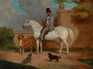 WHITFORD Richard,Equestrian portrait of a gentleman on a grey horse,1859,Bonhams 2024-02-13