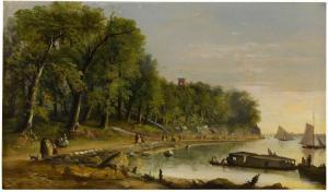 WHITLEY Thomas W 1835-1864,Hoboken the Promenade,Sotheby's GB 2017-07-06