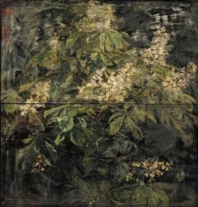 WHITMAN Sarah 1842-1904,Chestnut in Bloom/A Diptych,Skinner US 2009-05-15