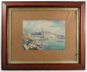 Whitmore A,View of Brittany town,1927,Serrell Philip GB 2018-03-08